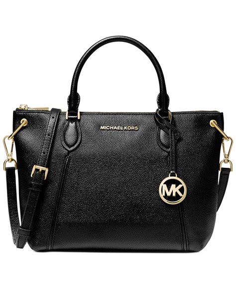 michael kors sierra satchel black|Michael Kors small black satchel.